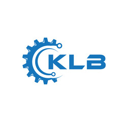 KLB letter technology logo design on white background. KLB creative initials letter IT logo concept. KLB setting shape design.
