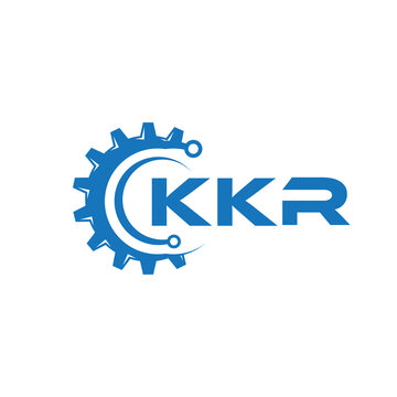 KKR letter technology logo design on white background. KKR creative initials letter IT logo concept. KKR setting shape design.
