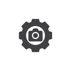 Obraz premium Camera settings vector icon