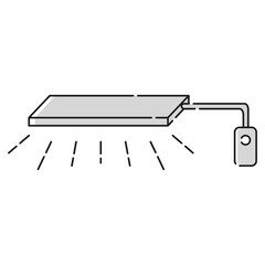 アクアリウム水槽用のライト（白黒）