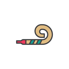 Party horn filled outline icon