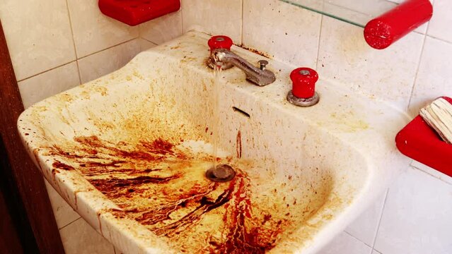 Horrible dirty lousy Bathroom Sink