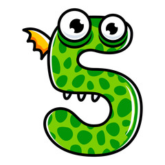 5.Funny Monsters Colorful Numbers, Cute Fantasy Aliens in the Shape of Numerals. Cartoon numbers from 0 to 9 icons are made in the form of human figures with big eyes and face. Arabic numerals. Vector