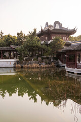 Naklejka premium A traditional garden in the Jiangnan style