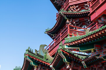Obraz premium Intricate designs on the roofs of buildings in the Forbidden City