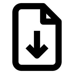 Fototapeta premium Icon Download File With Style Outline