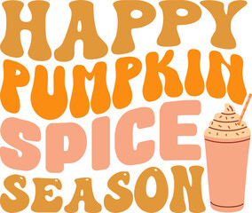 Happy Pumpkin Spice Season, Happy Pumpkin Spice Shirt, Thanksgiving svg, Png Groovy Wavy Retro Vintage Wavey, Retro SVG, Fall svg, Pumpkin Spice, Thanksgiving svg, Cute Fall SVG, Autumn Svg