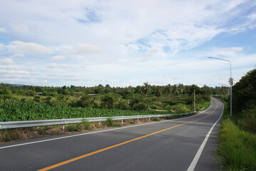Beautiful road with nature view beside