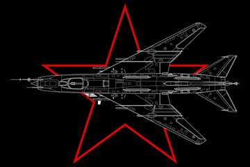 Avión de combate de la guerra fría su-22