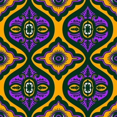 Seamless geometric folklore ornament, Tribal ethnic texture. Seamless striped pattern in Aztec style, Figure tribal embroidery, Scandinavian, Ikat pattern