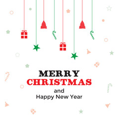 Fototapeta na wymiar Merry christmas poster design with christmas elements