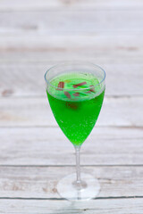 A welcome drink of fruit juice for guests who visit and relax during the holidays.