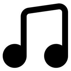 Icon Music Note With Style Glyph