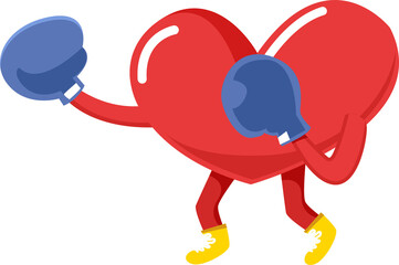 Illustrations heart fitness character. PNG