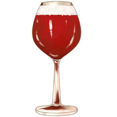 Kriek lambic beer hand drawn illustration