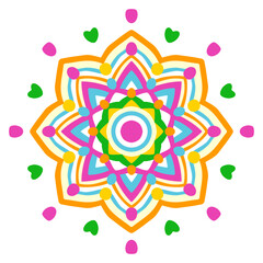 Colorful Mandala Ornament - Circular Pattern