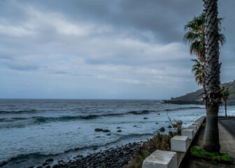 Porto Muniz and its swimming pools on a rough day