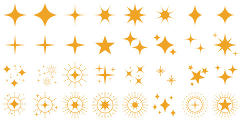 キラキラ　星　素材　セット