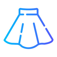 mini skirt gradient icon