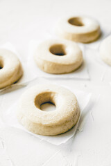 donuts with chocolate and nuts