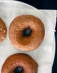 donuts with chocolate and nuts