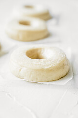 donuts with chocolate and nuts