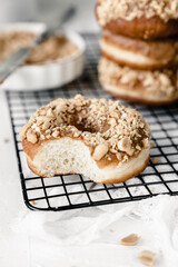 donuts with chocolate and nuts