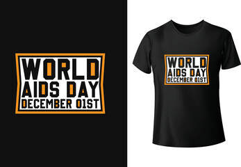 The world AIDS day t-shirt design vector template