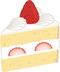 ショートケーキのイラスト