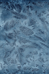 Watercolor indigo background. Dark blue abstract waved texture. Ice and frost on windows imitation. Hand-drawn high resolution texture for posters, postcards, prints, invitations, and other.