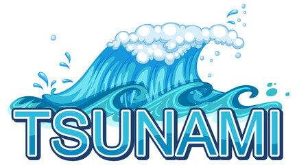 World tsunami awareness day banner design - obrazy, fototapety, plakaty