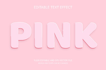 Editable Pink Text Effect