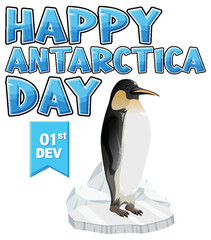 Happy Antarctica day poster design