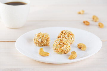 Traditional brazilian cashew brigadeiro sweets.