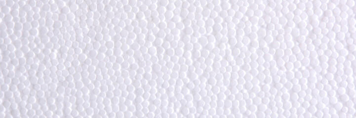 Panoramic header banner of White Polystyrene or styrofoam texture background. Styrofoam board for backdrop. Copyspace for text. Selective focus. - obrazy, fototapety, plakaty