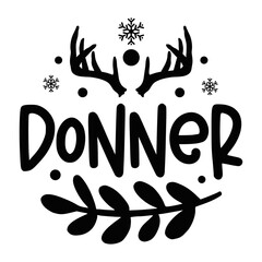 Obraz premium Donner Reindeer Names 