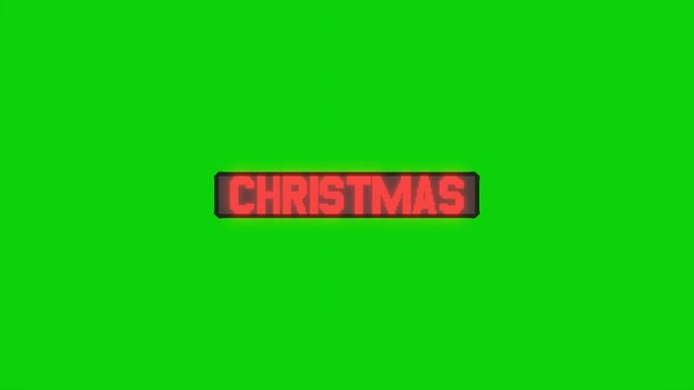 Cartel luminoso Merry Christmas croma led, 4K