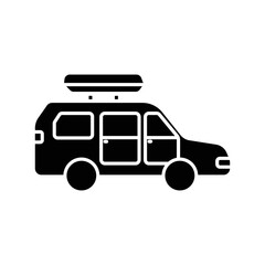 Freight cars glyph icon illustration. icon related to travel. Simple design editable