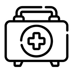 first aid kit line icon
