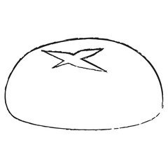 Coburg bread vector illustration in line stroke design