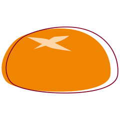 Coburg bread vector illustration in line stroke design