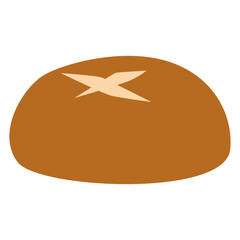 Coburg bread vector illustration