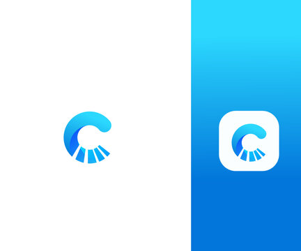 c Letter logo icon design template elements