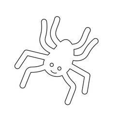 Obraz premium Coloring page for kids white spider. Vector Illustration