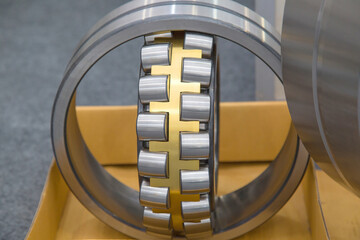 Disassembled cylindrical double row roller bearing