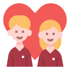 Couple wedding icon symbol element