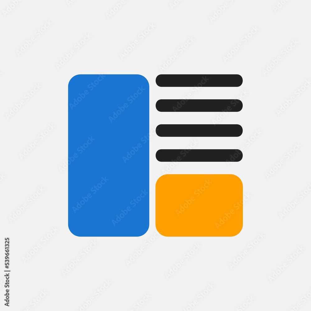 Wall mural layout icon in flat style, use for website mobile app presentation