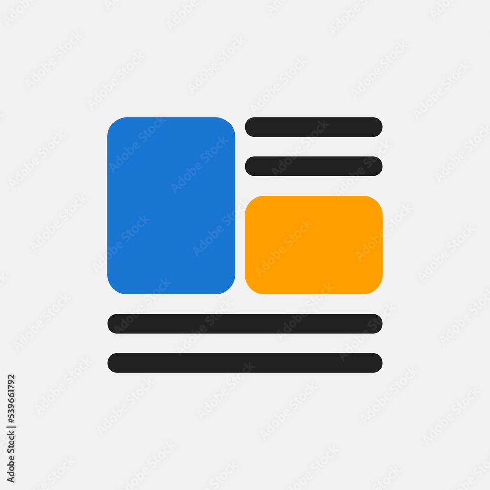 Wall mural layout icon in flat style, use for website mobile app presentation