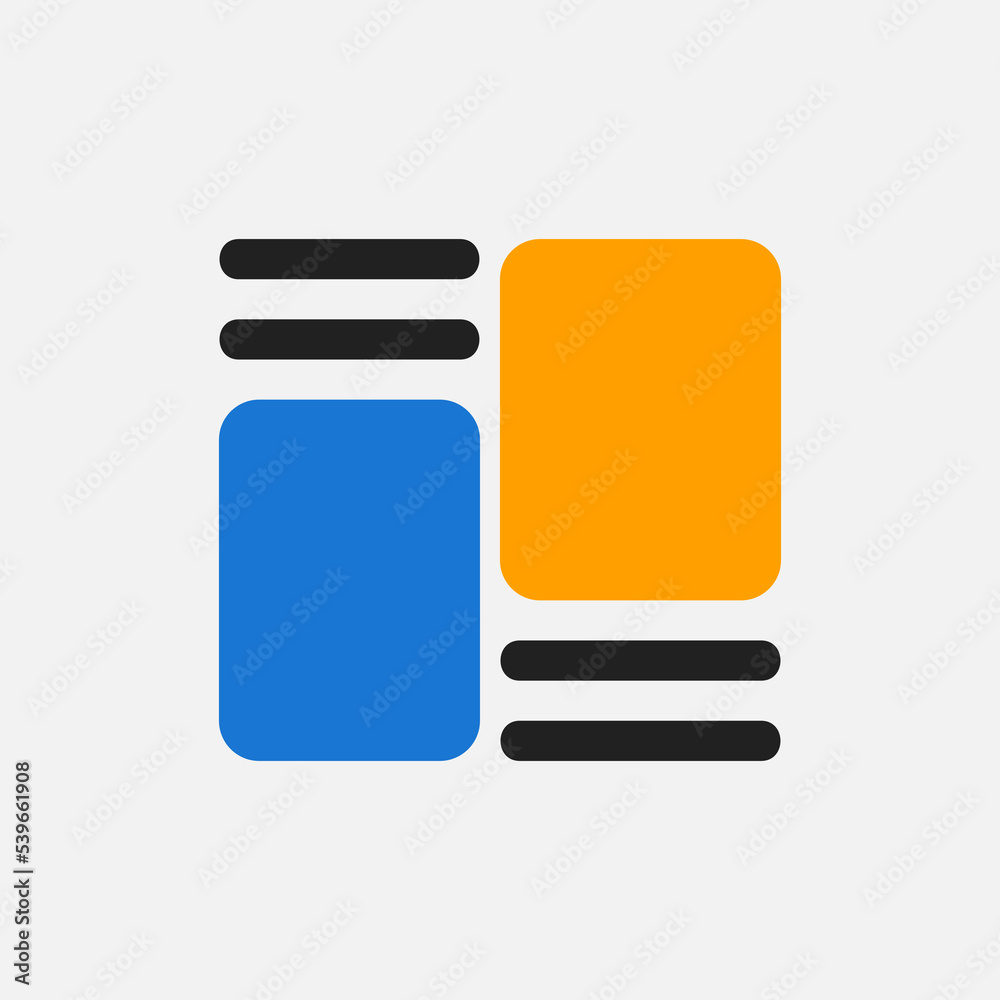 Wall mural layout icon in flat style, use for website mobile app presentation