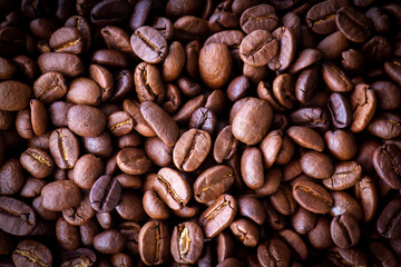 coffee beans macro background for background